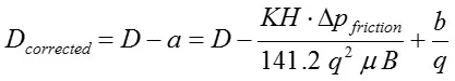 corrected D factor or turbulence