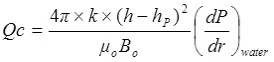 critical production rate in spherical coordinates