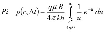 equation for the pressure disturbance