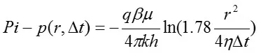 simplification of the solution of the diffusivity equation